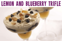 Lemon and blueberry trifle